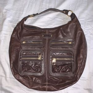 HOGAN BAG- BROWN, GOLD DETAILING